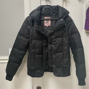 XS/S Classic Juicy Couture Black Puffer Coat